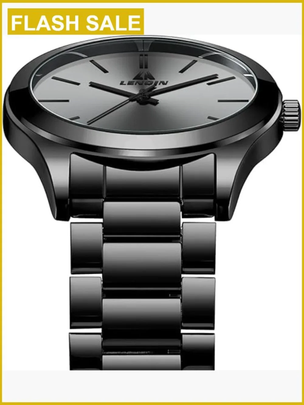 Mens Waterproof Stainless Steel Quartz Watch Analog Date Luminous